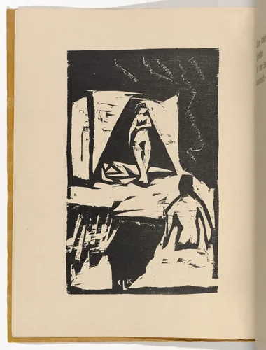 Bath House (Badehaus) (plate, folio 2 verso) from KG Brücke by Ernst Ludwig Kirchner, illustrated book, 1910
