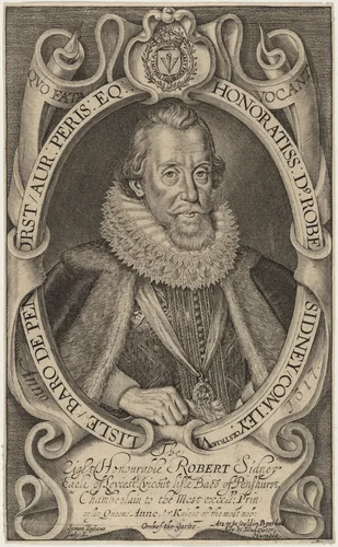 Robert Sidney, First Earl of Leicester by Simon van de Passe, print, 1595-1647