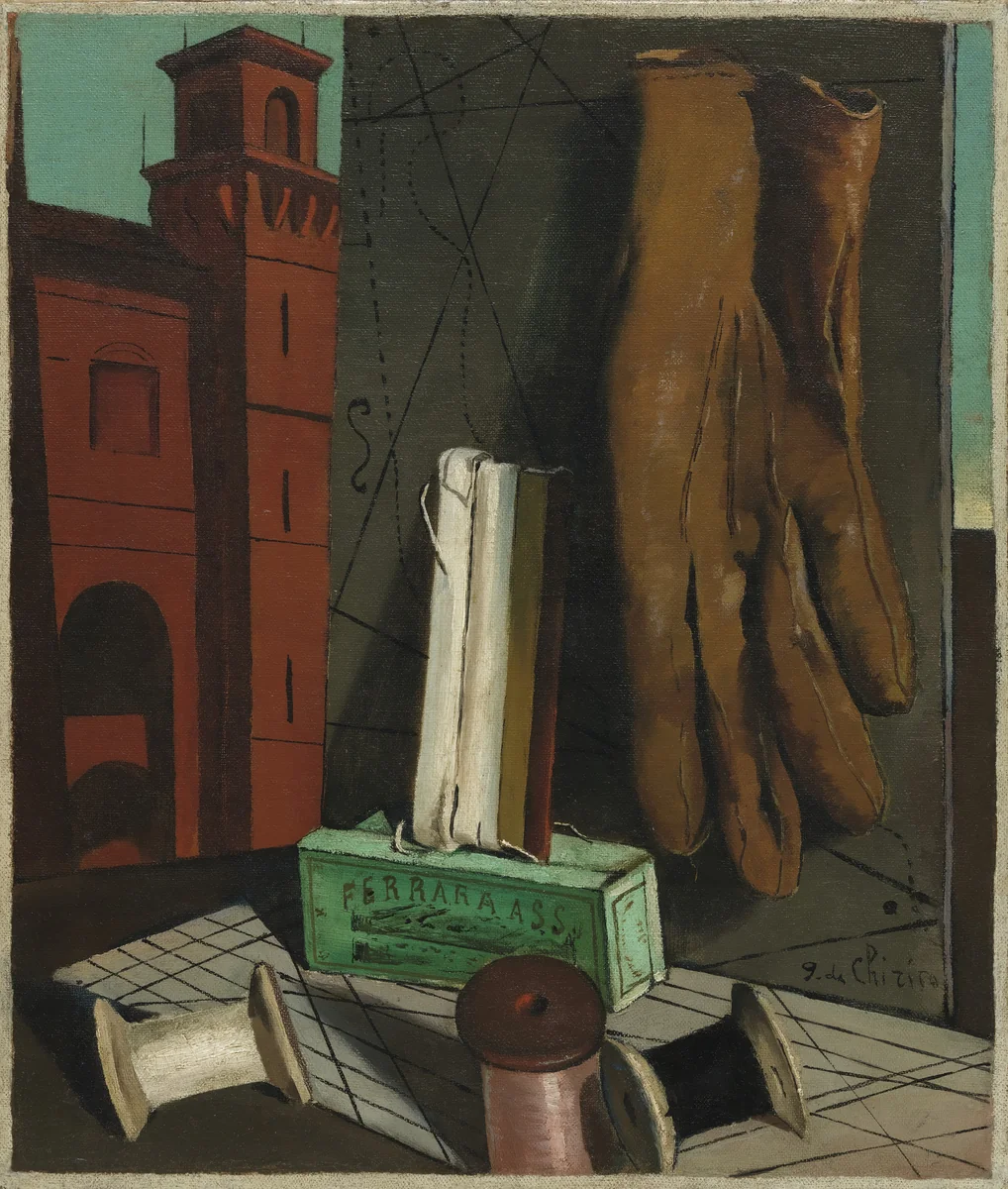 The Amusements of a Young Girl by Giorgio de Chirico, painting, 1915