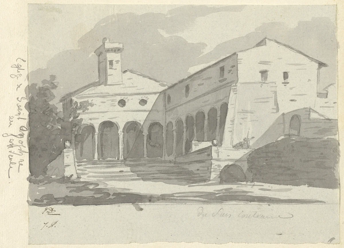 Church of Sant' Onofrio, Rome by Jacques-Louis David, drawing, 1775-1780