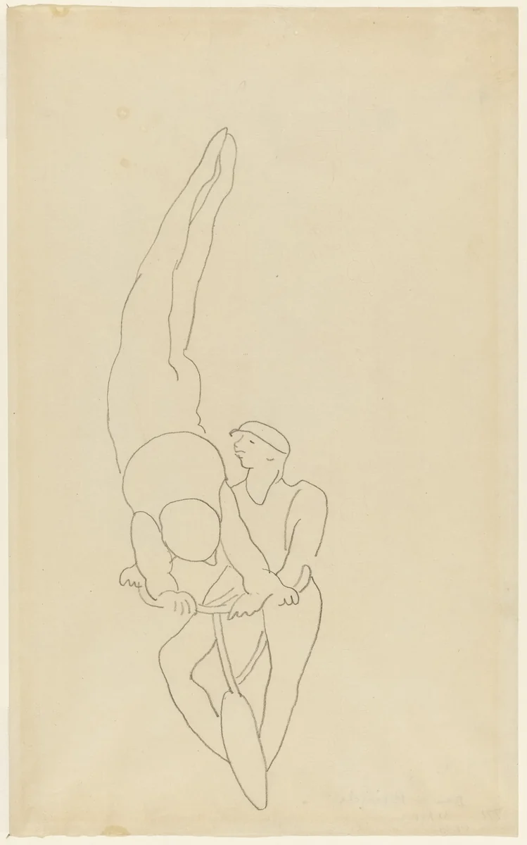 Study for Acrobats by Charles Demuth, drawing, 1919