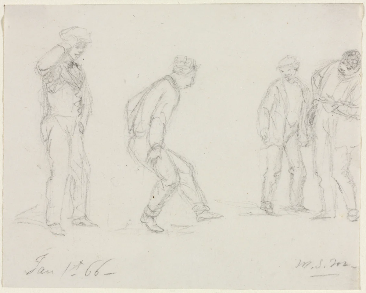 The Jig by William Sidney Mount, drawing, 1861-1871