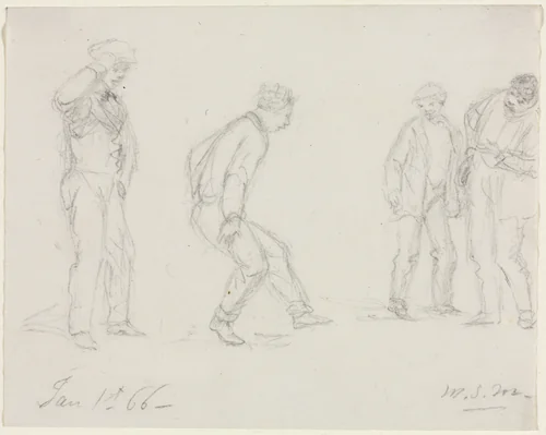 The Jig by William Sidney Mount, drawing, 1861-1871