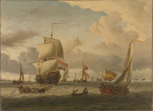 The Roads of Enkhuizen by Abraham Storck, painting, 1654-1708