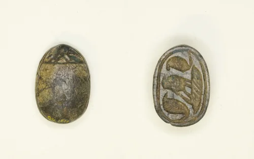 Scarab: Confronted Cobras with Falcon by Egyptian, other, -1650--1550