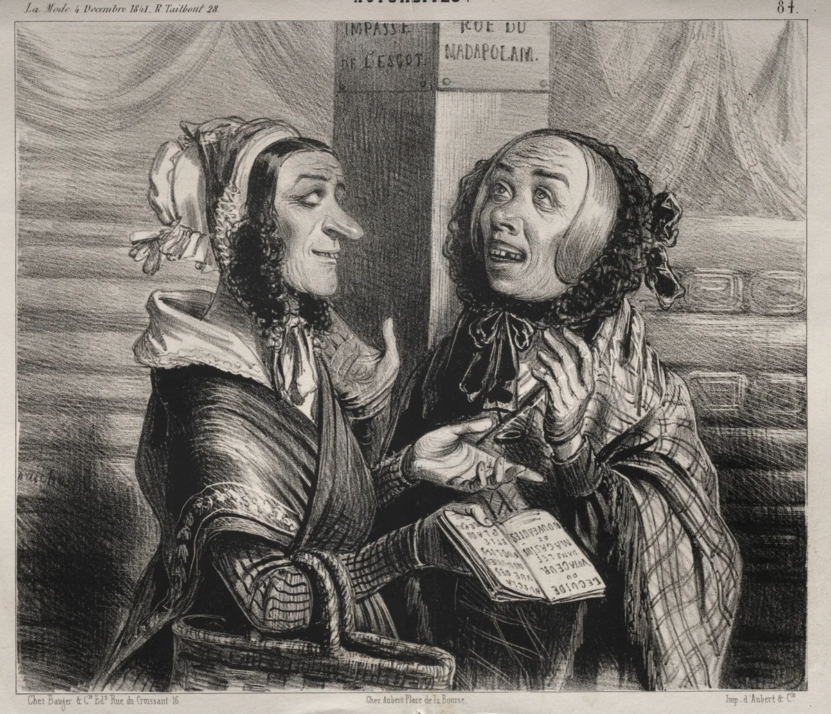 Actualités: Ah! M'ame Chopin!... by Clémente Pruche, print, 1841