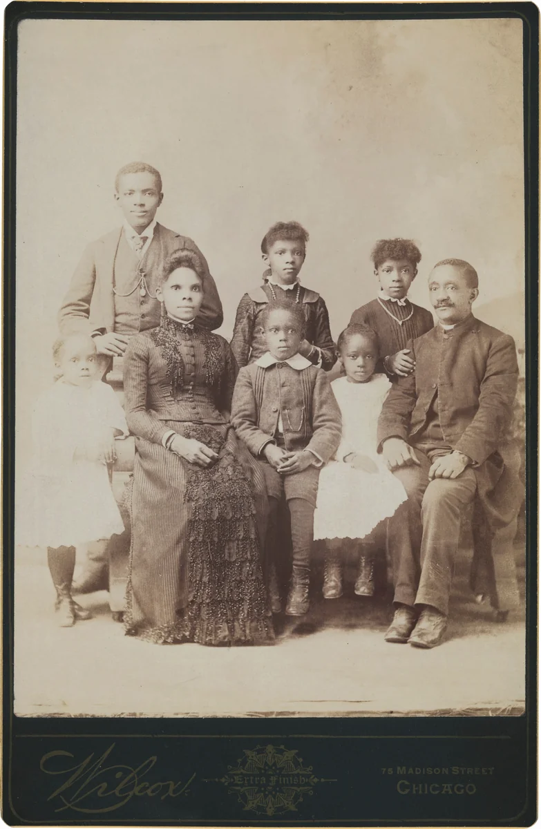 Portrait of a Family by Wilcox, photograph, 1885-1895