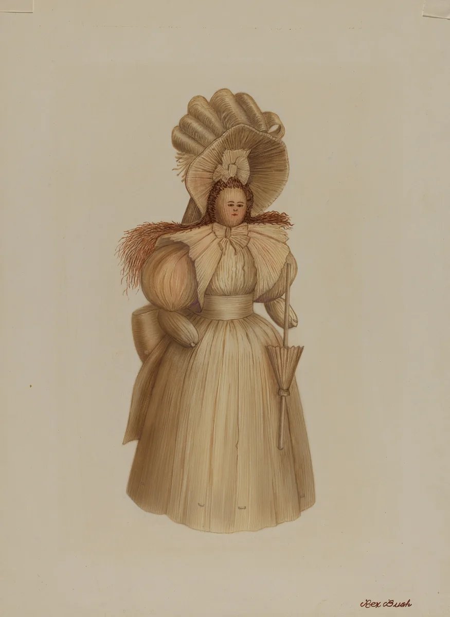 Doll by Rex F. Bush, index of american design, 1938