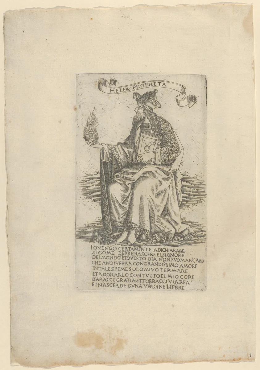 The Prophet Elijah, from Prophets and Sibyls by Francesco Rosselli, print, 1480-1490