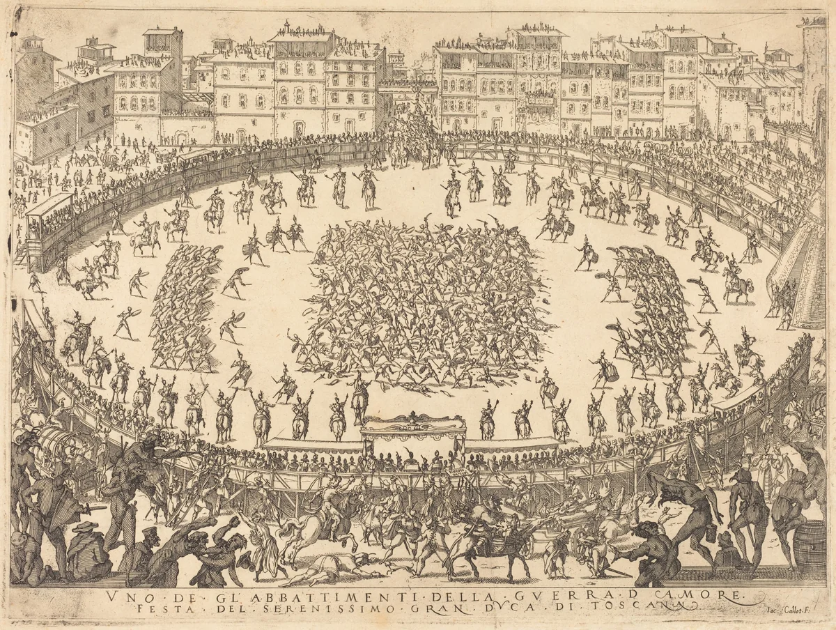 One of the Infantry Combats by Jacques Callot, print, 1616