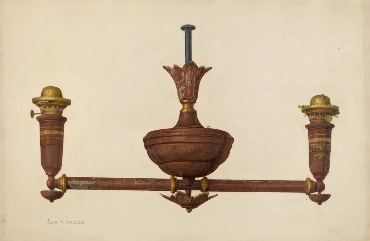 Chandelier by John H. Tercuzzi, index of american design, 1941