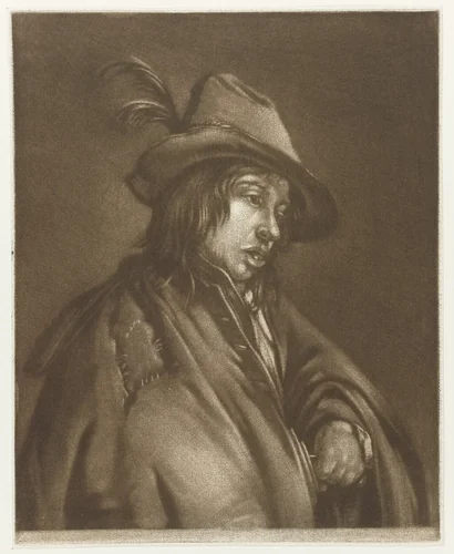 Rommelpotspeler by Jan Stolker, print, 1734-1785