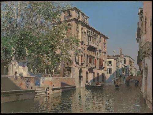 A Canal in Venice by Martín Rico, painting, 1879