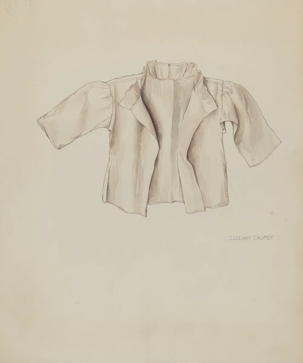 Quaker Baby Shirt by Lillian Causey, index of american design, 1937