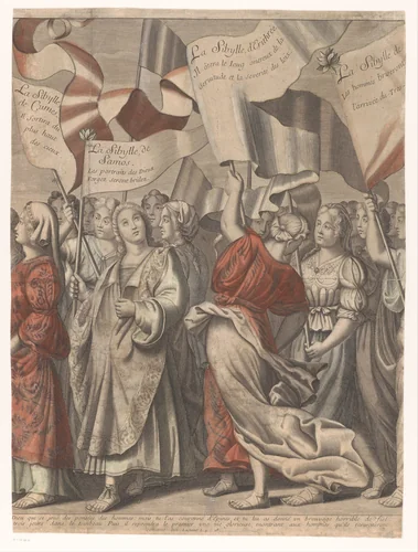 Triomftocht van Christus met figuren uit het Oude en Nieuwe Testament (derde deel) by Nicolas de Larmessin, print, 1687-1694