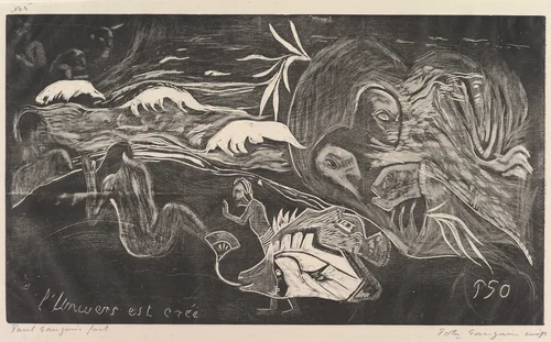 The Universe is Created (L'Univers est créé), from Fragrance (Noa Noa) by Paul Gauguin, print, 1893-1894