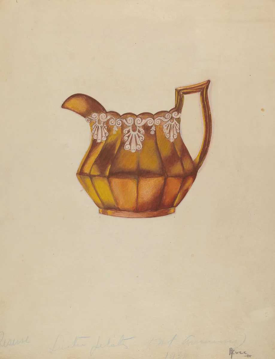 Pitcher by Samuel O. Klein, index of american design, 1939