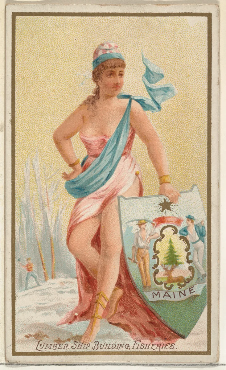 Maine, from the Industries of States series (N117) issued by Duke Sons & Co. to promote Honest Long Cut Tobacco by W. Duke, Sons & Co., print, 1889