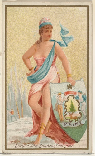 Maine, from the Industries of States series (N117) issued by Duke Sons & Co. to promote Honest Long Cut Tobacco by W. Duke, Sons & Co., print, 1889