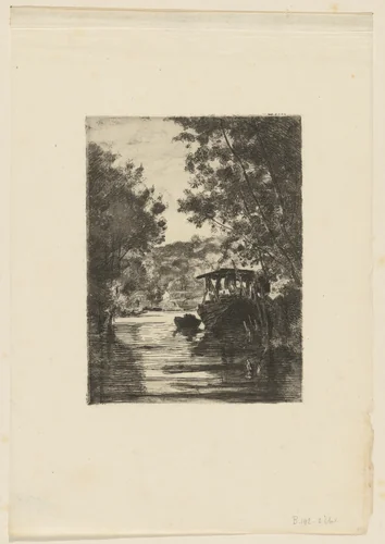 The Dyer's Boat by Félix Bracquemond, print, 1863-1873