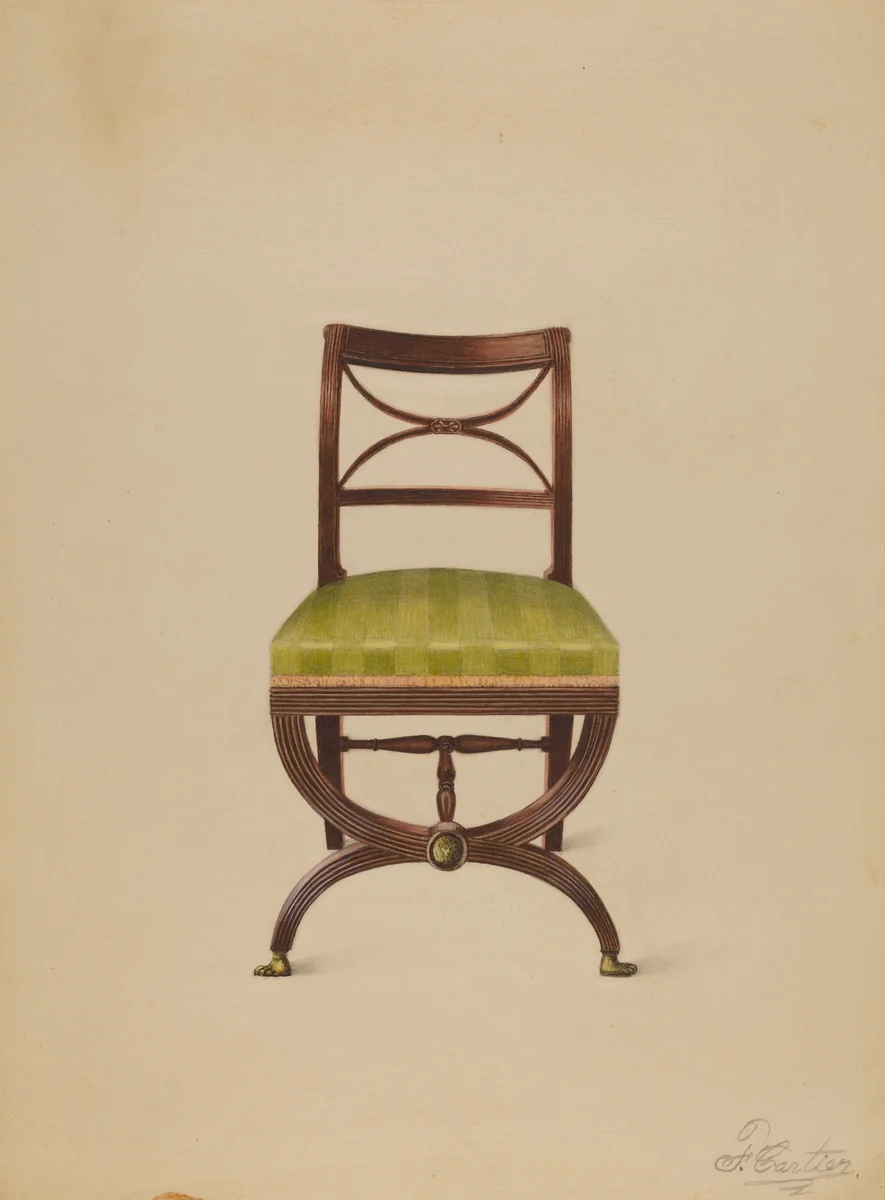 Side Chair by Ferdinand Cartier, index of american design, 1936