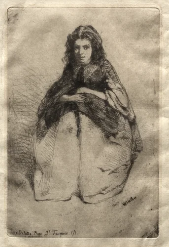 Fummette by James McNeill Whistler, print, 1858