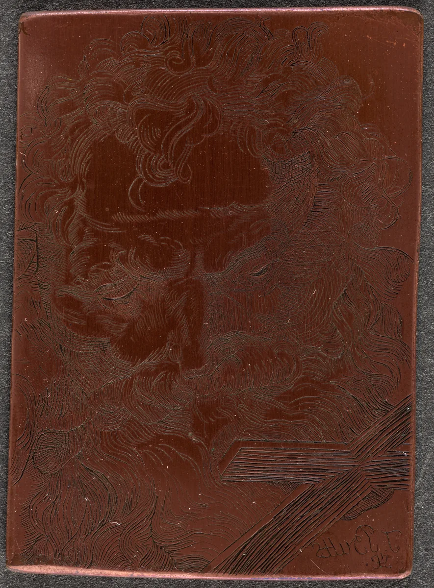 Head of Saint John the Baptist [verso] by Thomas Butts, Jr., technical material, 1728-1866