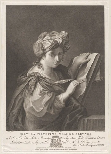 The Tiburtine Sibyl by Girolamo Carattoni, print, 1785-1795
