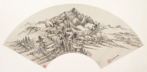 Landscape by Wang Chen, painting, 1788