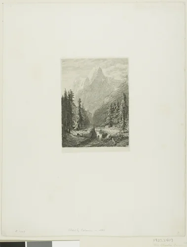 Alpine Landscape by Alexandre Calame, print, 1830-1864