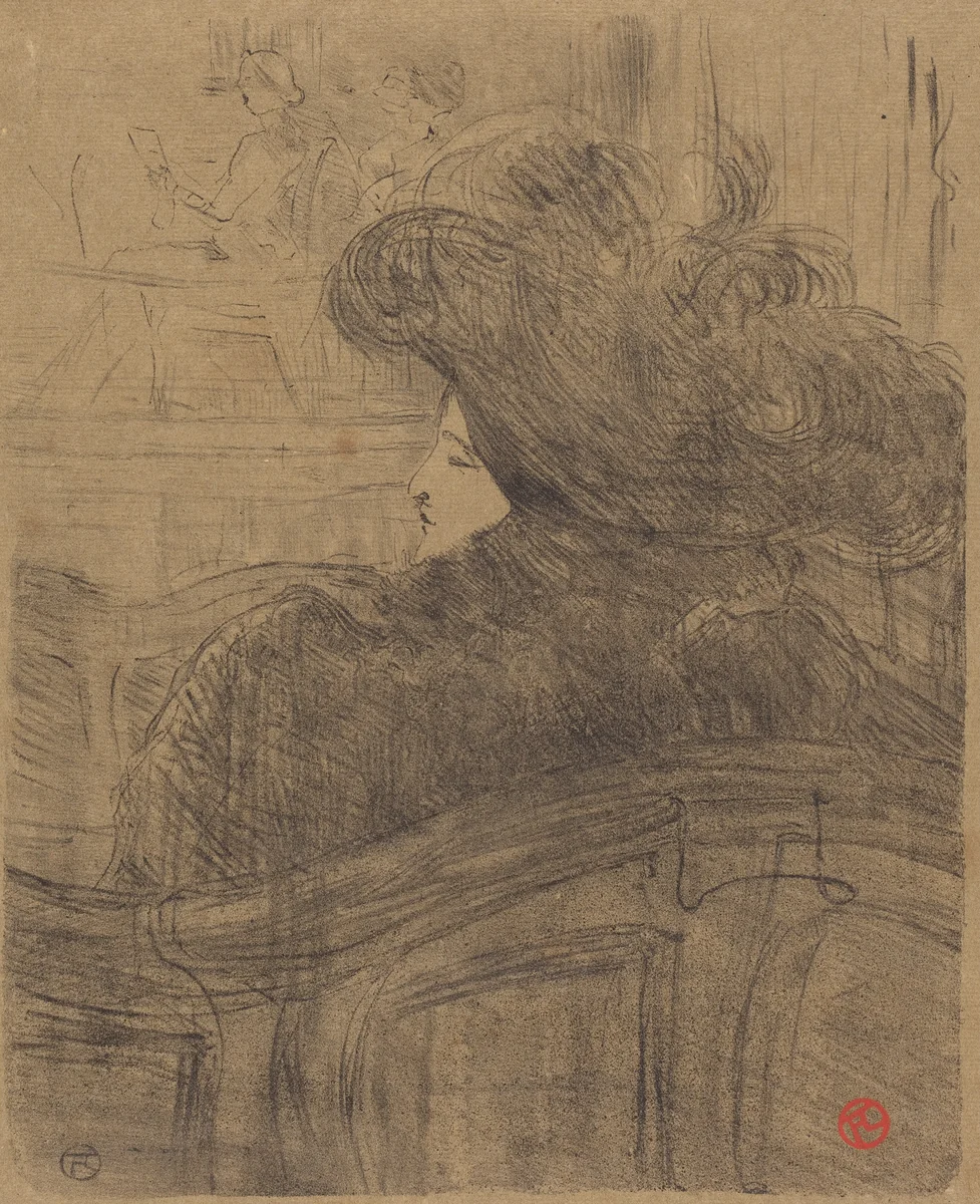 Cléo de Mérode by Henri de Toulouse-Lautrec, print, 1896