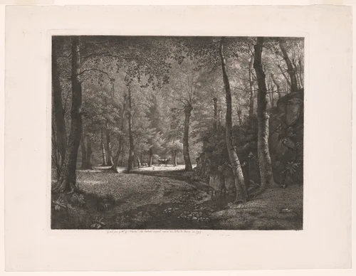 The Forest of Rochecardon by Jean-Michel Grobon, print, 1800