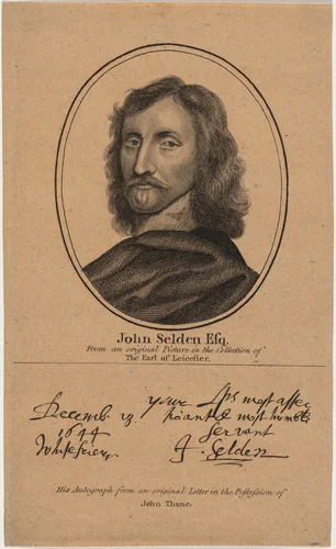 John Selden, Esq., Jurist and Antiquary by Unknown 19th Century, print, 1644