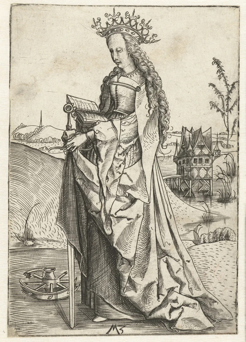 Heilige Catharina van Alexandrië by Unknown, print, 1500-1503