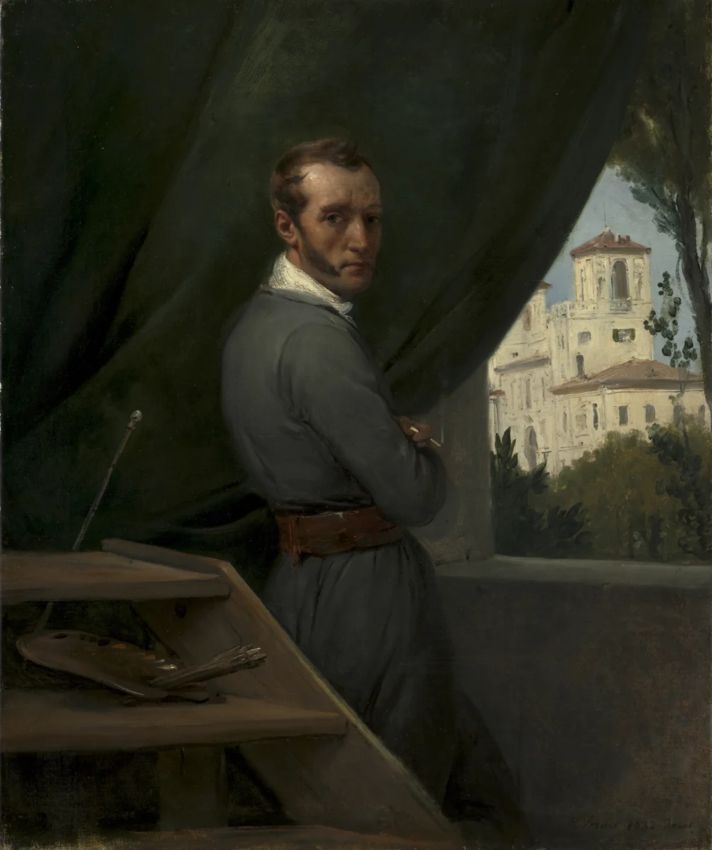 Self-Portrait in Rome by Horace Vernet, painting, 1832