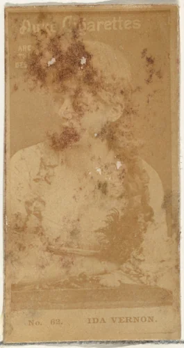 Card Number 62, Ida Vernon, from the Actors and Actresses series (N145-6) issued by Duke Sons & Co. to promote Duke Cigarettes by W. Duke, Sons & Co., photograph, 1880-1889