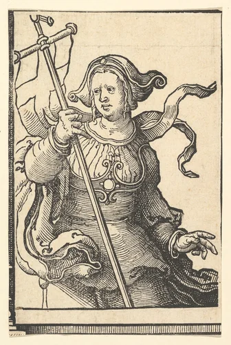 Phrygian Sibyl, from the series of Sibyls by Lucas van Leyden, print, 1525-1535