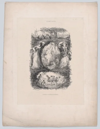 Poetry by Arsène Houssaye by Jules-Jacques Veyrassat, print, 1847-1848