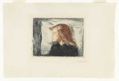 The Sick Child (Det syke barn) by Edvard Munch, print, 1896