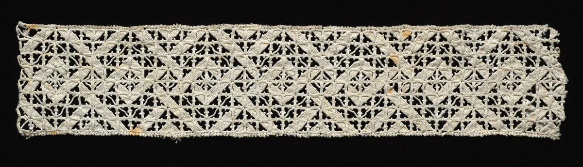 Band of Needlepoint (Reticella) Lace Insertion by Unknown, textile, 1500-1599
