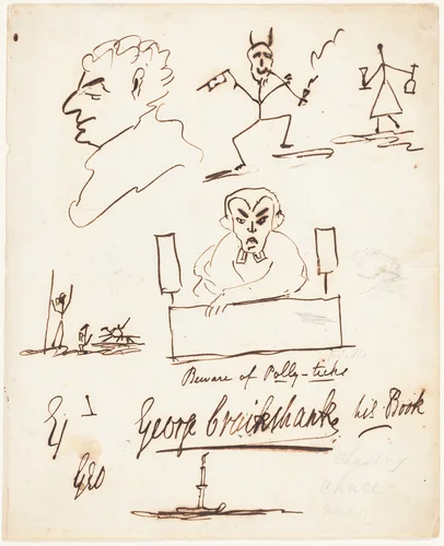 Satirical Sketches by George Cruikshank, drawing, 1792-1878