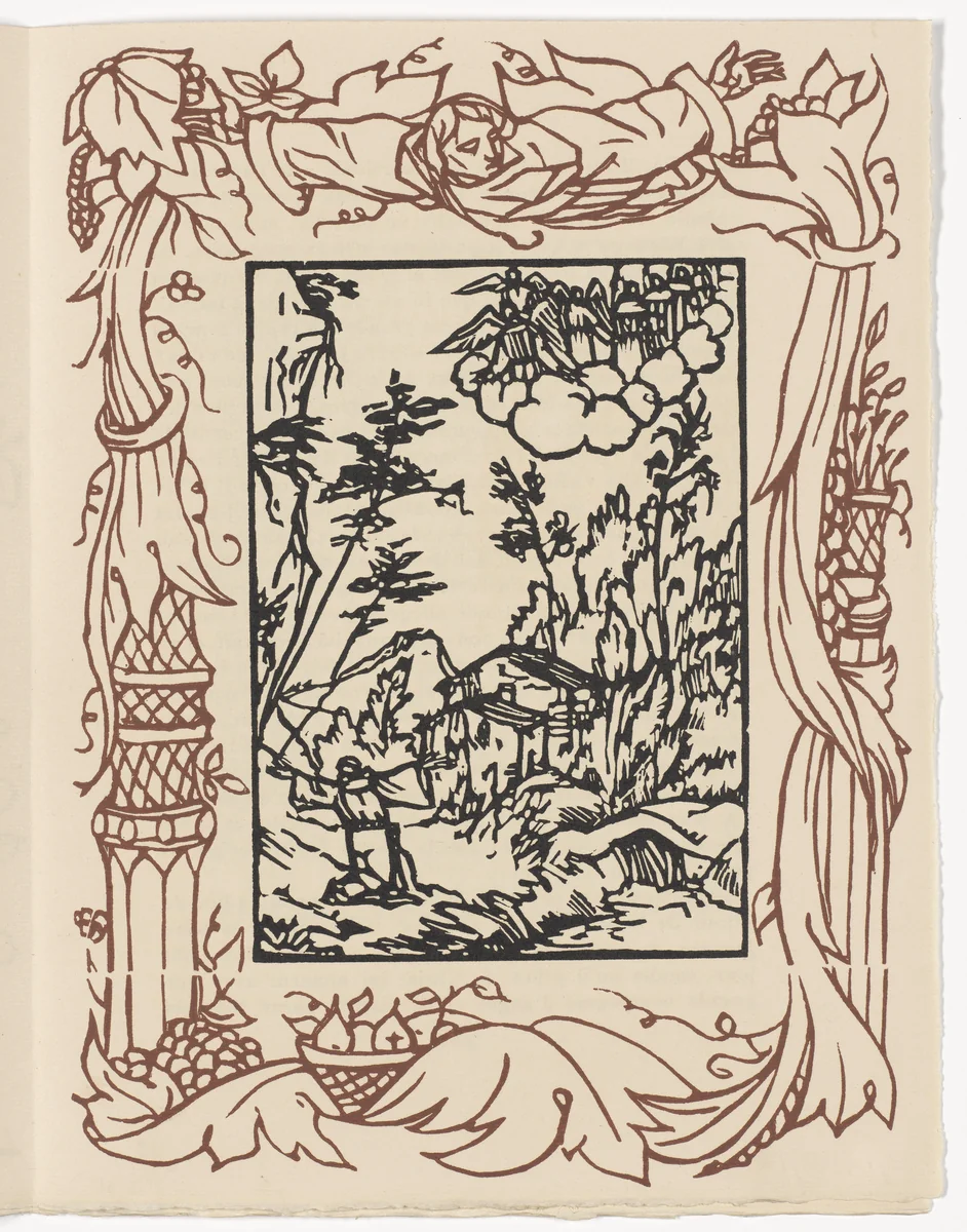 Plate (page 285) from Les Petites Fleurs de St. François (The Little Flowers of St. Francis) by Émile Bernard, illustrated book, 1928