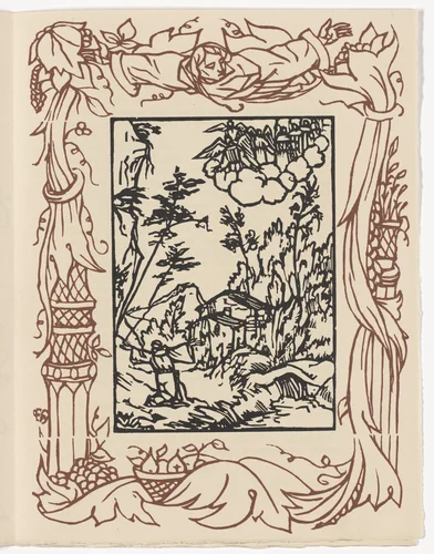 Plate (page 285) from Les Petites Fleurs de St. François (The Little Flowers of St. Francis) by Émile Bernard, illustrated book, 1928