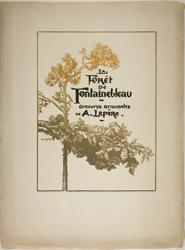 Cover to La Forêt de Fontainebleau by Louis Auguste Lepère, print, 1908