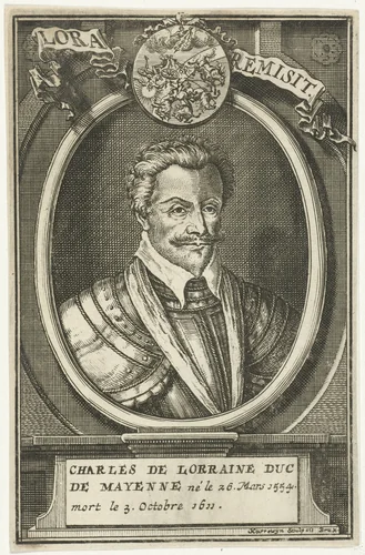 Portret van Charles de Guise duc de Mayenne by Jacobus Harrewijn, print, 1682-1711