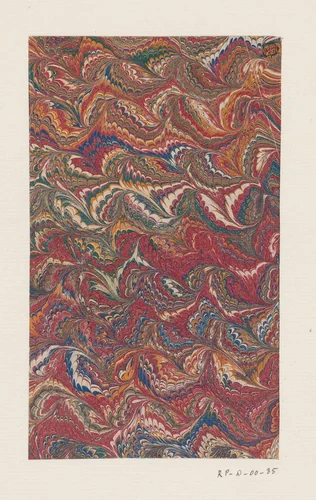 Golvende dubbelkammarmer in rood, geel, blauw en groen by anonymous, other, 1700-1850