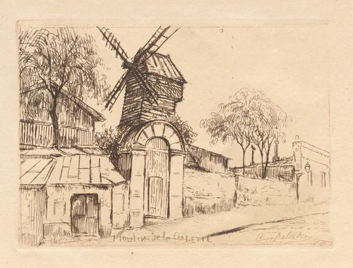 Moulin de la Galette by Eugène Delâtre, print, 1910-1920