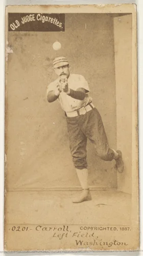 Samuel "Cliff" Clifford Carroll, Left Field, Washington Nationals, from the Old Judge series (N172) for Old Judge Cigarettes by Goodwin & Company, photograph, 1887