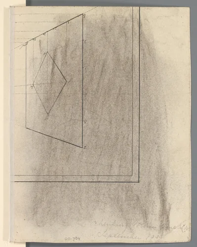 Perspectiefstudie by anonymous, drawing, 1700-1900