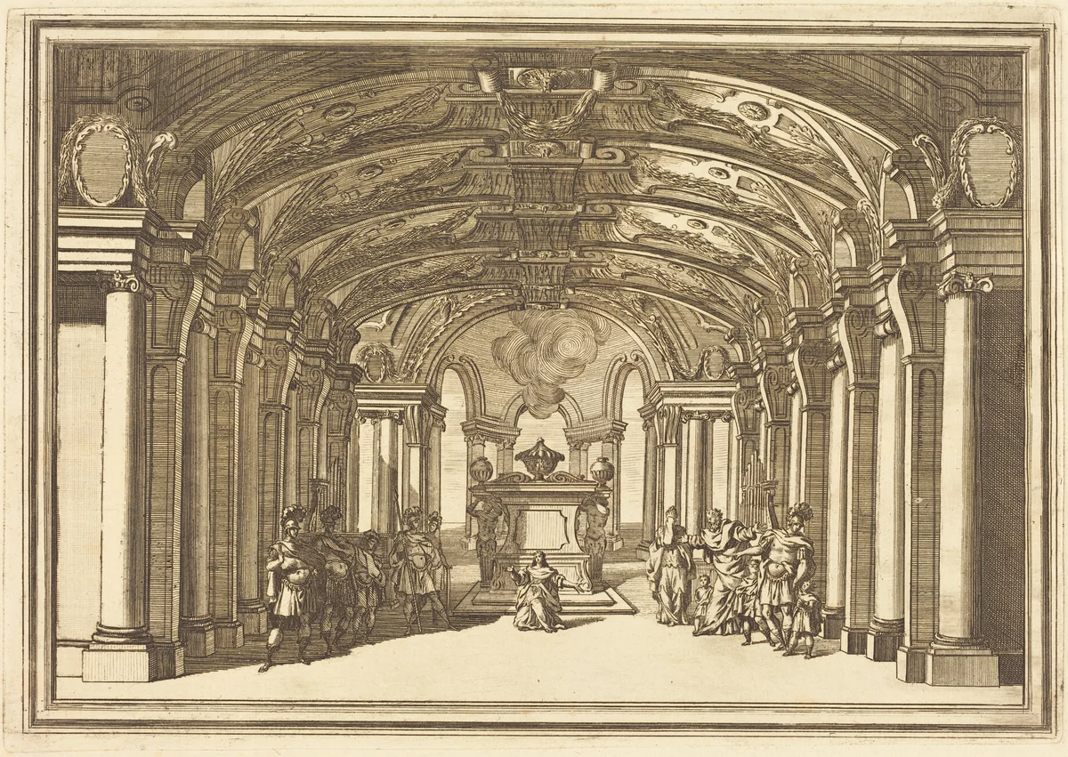 Il Greco in Troia: Plate 8 by Arnold von Westerhout, print, 1651-1725